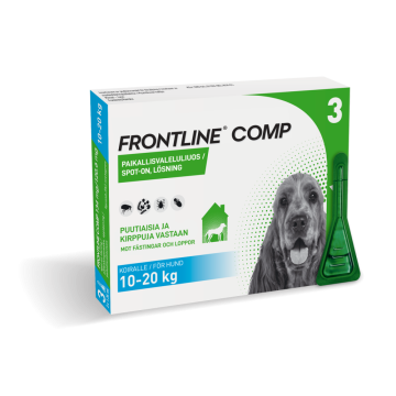 FRONTLINE COMP 134/120,6 mg vet paikallisvaleluliuos (koirille)3x1,34 ml
