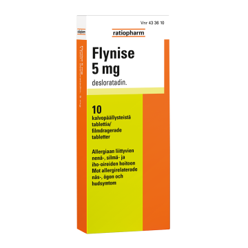 FLYNISE 5 mg tabl, kalvopääll 10 fol
