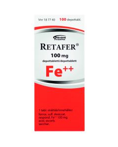 RETAFER depottabletti 100 mg 100 fol