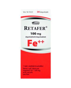 RETAFER depottabletti 100 mg 30 fol