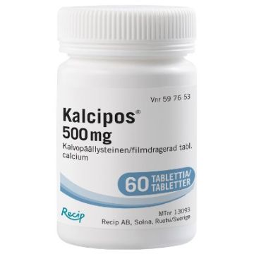 KALCIPOS 500 mg tabl, kalvopääll 60 kpl