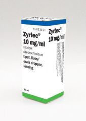 ZYRTEC 10 mg/ml tipat, liuos 20 ml