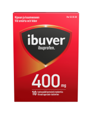 IBUVER 400 mg tabl, kalvopääll 10 fol