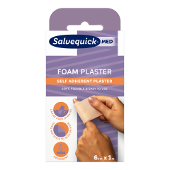 Salvequick MED 6cmx1m Foam plaster 1 kpl