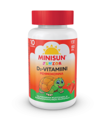 Minisun D-vitamiini Pehmokonna Mansikka 10 mikrog 60 kpl