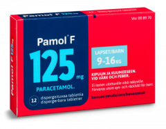 PAMOL F 125 mg disperg tabl 12 fol