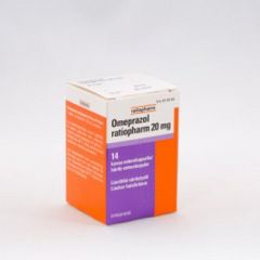 OMEPRAZOL RATIOPHARM 20 mg enterokaps, kova 14 kpl